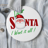 Lieber Weihnachten Ich wollte alles! Button (Beispiel)