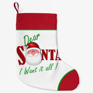 Lieber Weihnachten Ich wollte alles Kleiner Weihnachtsstrumpf