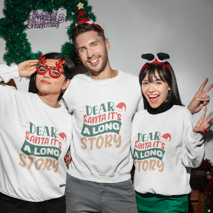 Lieber Weihnachten ist es ein langes Weihnachtsges Sweatshirt