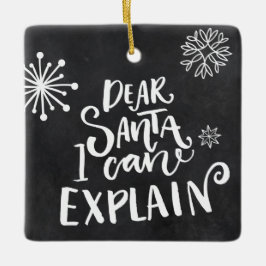 Lieber Weihnachten kann ich erklären Keramikornament