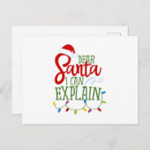 Lieber Weihnachten kann ich erklären Postkarte (Vorne/Hinten)
