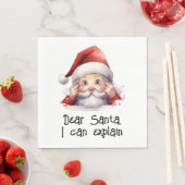 Lieber Weihnachten kann ich funny White erklären Serviette (Beispiel)