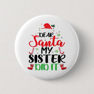 Lieber Weihnachten, mein Bruder hat es lustig Weih Button