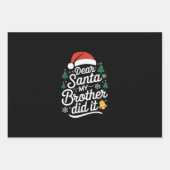 Lieber Weihnachten, mein Bruder hat es sonniges We Geschenkpapier Set (Vorderseite)