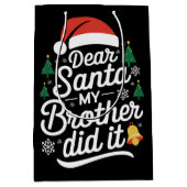 Lieber Weihnachten, mein Bruder hat es sonniges We Mittlere Geschenktüte (Vorderseite)