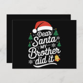 Lieber Weihnachten, mein Bruder hat es sonniges We Postkarte (Vorne/Hinten)