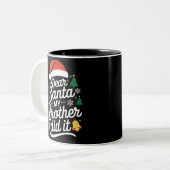 Lieber Weihnachten, mein Bruder hat es sonniges We Zweifarbige Tasse (Vorderseite Links)