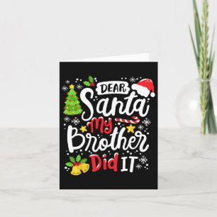 Lieber Weihnachten, mein Bruder hat es Spaß Weihna Karte