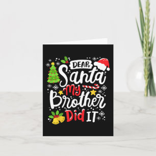 Lieber Weihnachten, mein Bruder hat es Spaß Weihna Karte