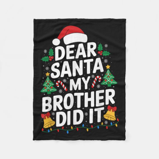 Lieber Weihnachten, mein Bruder hat es Weihnachten Fleecedecke (Vorderseite)