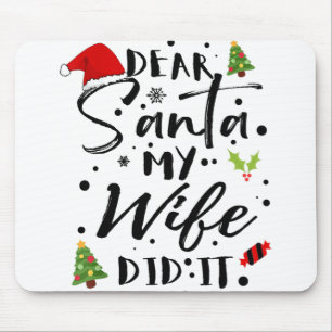 Lieber Weihnachten Meine Ehefrau hat es lustig Wei Mousepad