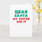 Lieber Weihnachten, meine Schwester hat es lustige Karte (Gelbe Blume)