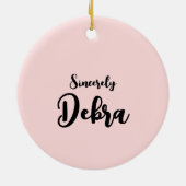 Lieber Weihnachten Niedlich Personalisierte Weihna Keramik Ornament (Hinten)