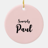 Lieber Weihnachten Niedlich Personalisierte Weihna Keramik Ornament (Hinten)