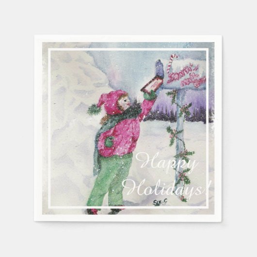 Lieber Weihnachten-Party Serviette (Vorderseite)