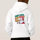 Lieber Weihnachten Pizza schicken Hoodie (Rückseite)