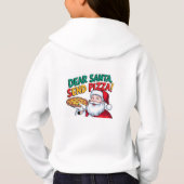 Lieber Weihnachten Pizza schicken Hoodie (Rückseite)