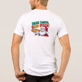 Lieber Weihnachten Pizza schicken Tri-Blend Shirt (Rückseite)