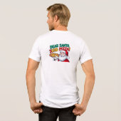 Lieber Weihnachten Pizza schicken Tri-Blend Shirt (Rückseite voll)