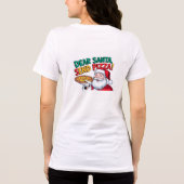 Lieber Weihnachten Pizza schicken Tri-Blend Shirt (Rückseite)
