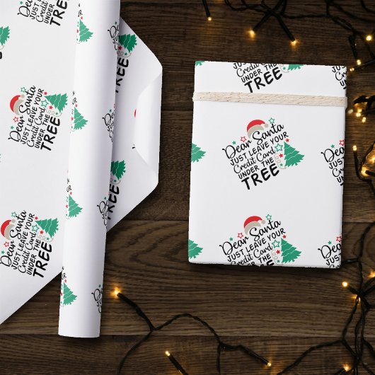 Lieber Weihnachten Verlass einfach Ihre Kreditkart Geschenkpapier
