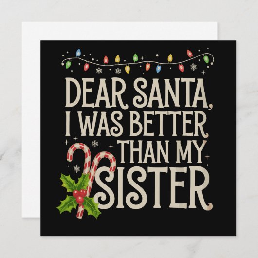 Lieber Weihnachten war besser als meine Schwester  (Vorne/Hinten)