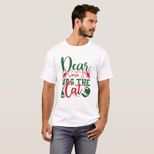 Lieber Weihnachten war das katzige Weihnachtsgesch T-Shirt (Vorne ganz)