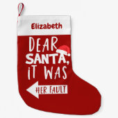 Lieber Weihnachten war es ihr ausgefallenes Weihna Kleiner Weihnachtsstrumpf (Vorderseite)