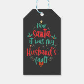 Lieber Weihnachten war es mein Mann Fault Funny We Geschenkanhänger (Vorderseite)