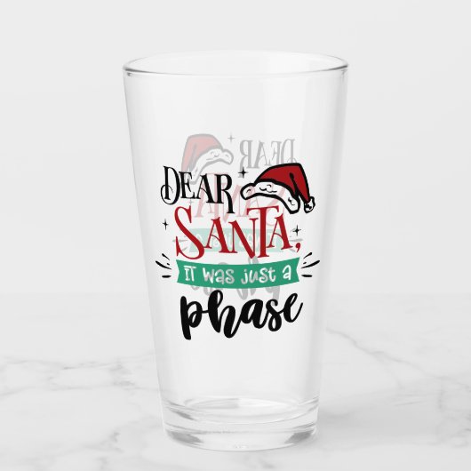 Lieber Weihnachten war es nur eine Phase | Christm Glas (Vorderseite)