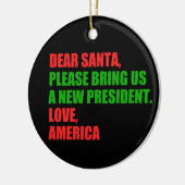 Lieber Weihnachten Wollte ich einen neuen Präsiden Keramik Ornament (Links)