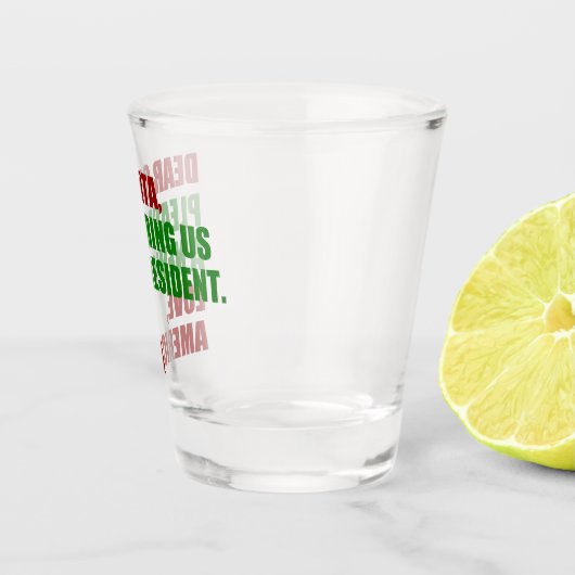 Lieber Weihnachten Wollte ich einen neuen Präsiden Schnapsglas (Rechts)