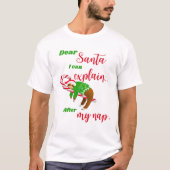Lieber Weihnachts-Nickerchen auf Candy Cane T-Shirt (Vorderseite)