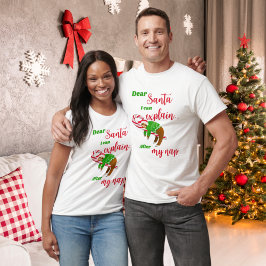 Lieber Weihnachts-Nickerchen auf Candy Cane T-Shirt