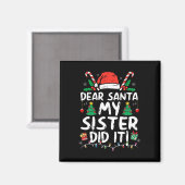 Lieber Weihnachts-Schwester hat Spaß Weihnachtsmäd Magnet (Vorderseite/Rückseite)