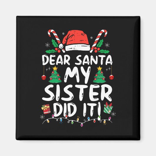 Lieber Weihnachts-Schwester hat Spaß Weihnachtsmäd Magnet (Vorne)