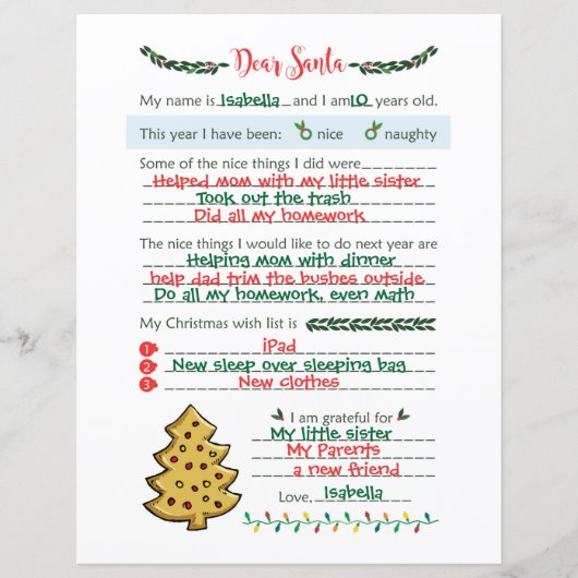 Lieber Weihnachtsbrief (Vorderseite)