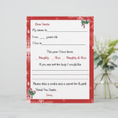 Lieber Weihnachtsbrief, Bonbons und Schneeflocken (Stehend Vorderseite)