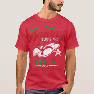 Lieber Weihnachtsbrief Flip Flops Beach Fun T-Shirt