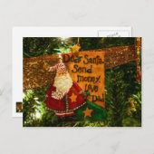 Lieber Weihnachtsgeld schicken Feiertagspostkarte (Vorne/Hinten)