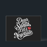 Lieber Weihnachtsgeschenk verhandeln Feiertagskarte<br><div class="desc">Lieber Weihnachtsgeschenk verhandeln</div>