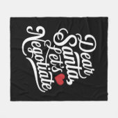 Lieber Weihnachtsgeschenk verhandeln Fleecedecke (Vorderseite (Horizontal))