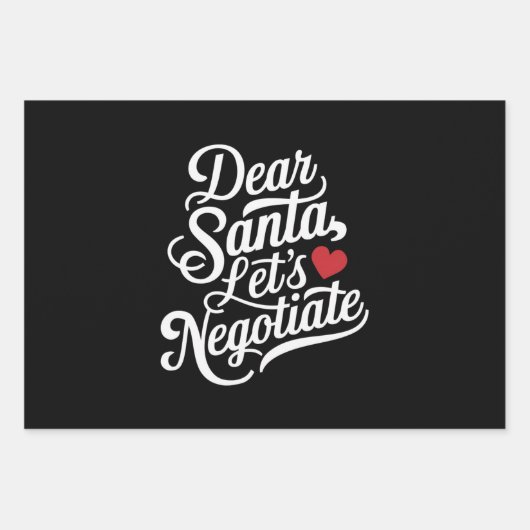 Lieber Weihnachtsgeschenk verhandeln Geschenkpapier Set (Vorderseite)