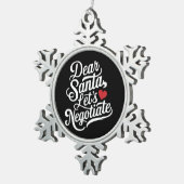 Lieber Weihnachtsgeschenk verhandeln Schneeflocken Zinn-Ornament (Rechts)