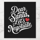 Lieber Weihnachtsgeschenk verhandeln Weinetikett (Einzelnes Label)
