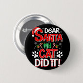 Lieber Weihnachtskater hat es lustige Weihnachtska Button (Vorne & Hinten)