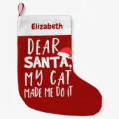 Lieber Weihnachtskater ließ mich Weihnachten erleb Kleiner Weihnachtsstrumpf (Vorderseite)