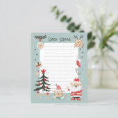 Lieber Weihnachtskatzen Brief an den Weihnachtsman (Stehend Vorderseite)