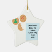 Lieber Weihnachtskekse bringen Sie bitte Spielzeug Keramik Ornament (Rechts)