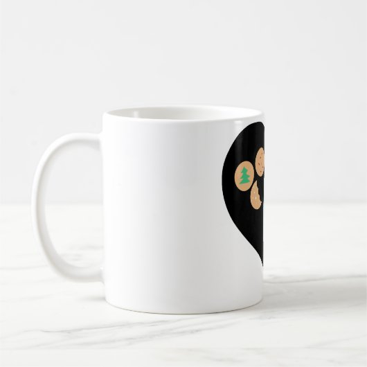 Lieber Weihnachtskekse bringen Spielzeug schwarzes Kaffeetasse (Links)